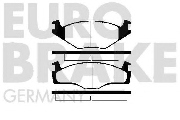 5502224716 EUROBRAKE Brake Pad Set, disc brake