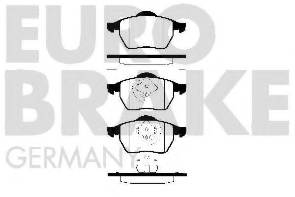 5502224734 EUROBRAKE Brake Pad Set, disc brake