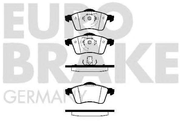 5502224736 EUROBRAKE Brake System Brake Pad Set, disc brake