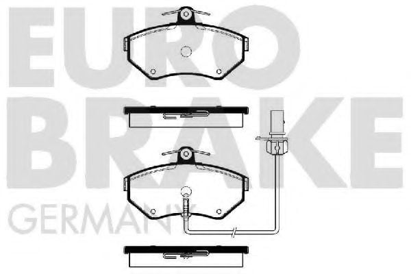 5502224756 EUROBRAKE Brake Pad Set, disc brake