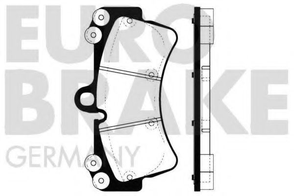 5502224772 EUROBRAKE Brake System Brake Pad Set, disc brake