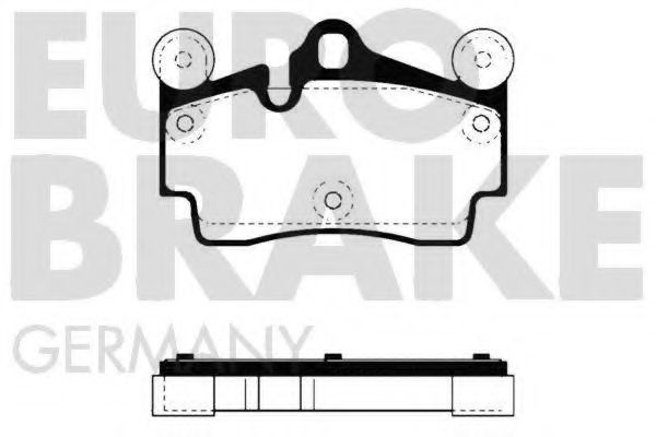 5502224773 EUROBRAKE Brake Pad Set, disc brake