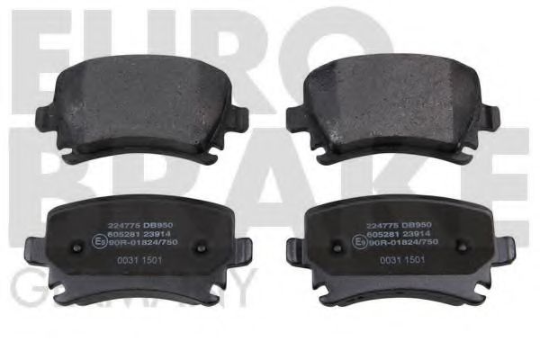 5502224775 EUROBRAKE Brake Pad Set, disc brake