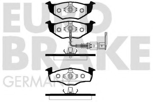 5502224778 EUROBRAKE Тормозная система Комплект тормозных колодок, дисковый тормоз
