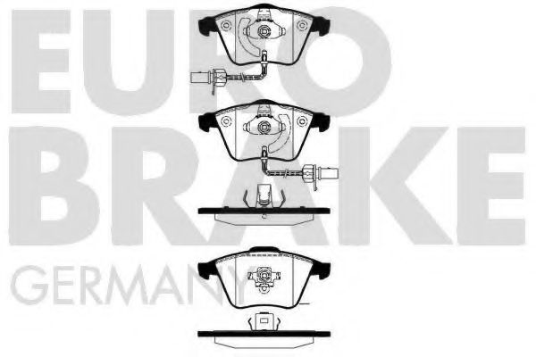 5502224782 EUROBRAKE Brake System Brake Pad Set, disc brake