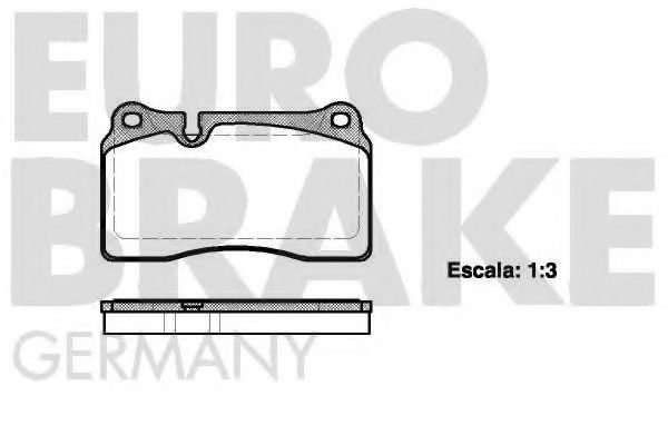 5502224788 EUROBRAKE Brake Pad Set, disc brake