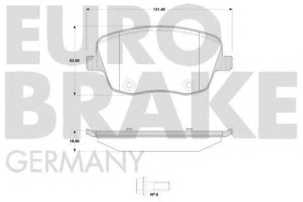 5502224791 EUROBRAKE Brake Pad Set, disc brake