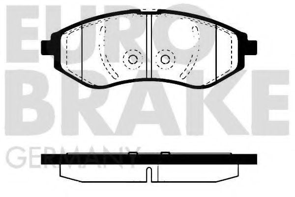 5502225007 EUROBRAKE Brake System Brake Pad Set, disc brake