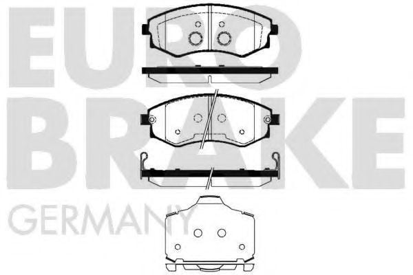 5502225010 EUROBRAKE Brake Pad Set, disc brake