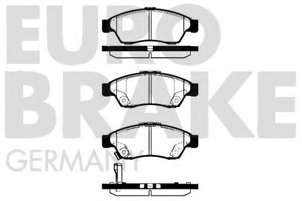 5502225215 EUROBRAKE Brake System Brake Pad Set, disc brake
