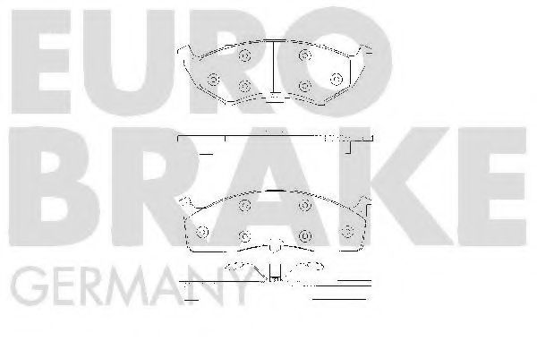 5502229309 EUROBRAKE Brake System Brake Pad Set, disc brake