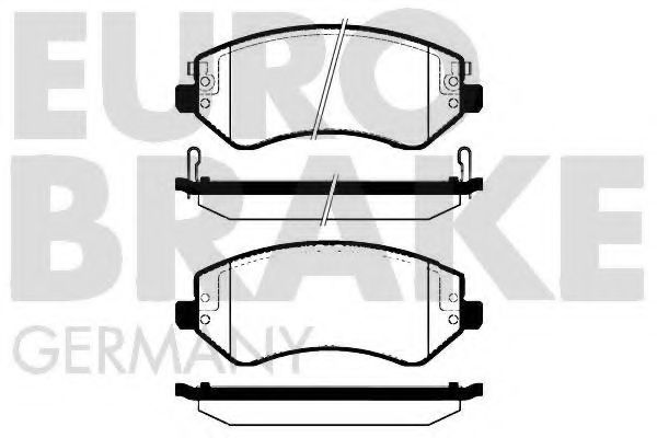 5502229318 EUROBRAKE Brake Pad Set, disc brake