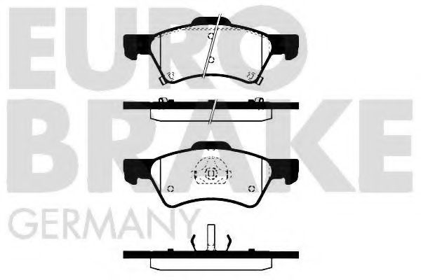5502229320 EUROBRAKE Brake System Brake Pad Set, disc brake