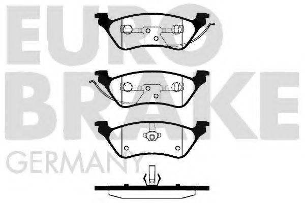 5502229321 EUROBRAKE Тормозная система Комплект тормозных колодок, дисковый тормоз