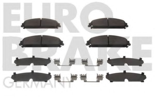 5502229333 EUROBRAKE Brake System Brake Pad Set, disc brake