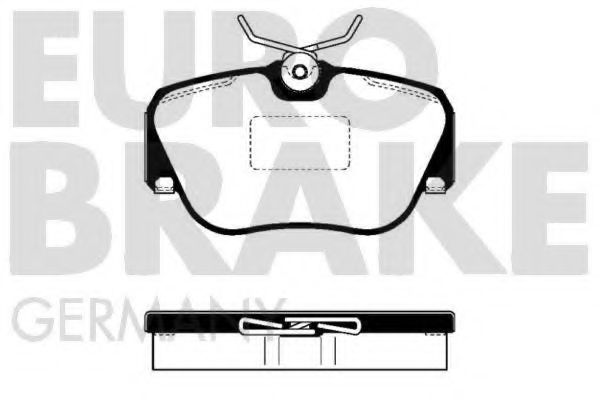 5502229937 EUROBRAKE Brake Pad Set, disc brake