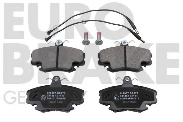 5502229957 EUROBRAKE Brake Pad Set, disc brake