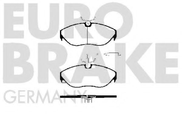 5502229974 EUROBRAKE Brake Pad Set, disc brake