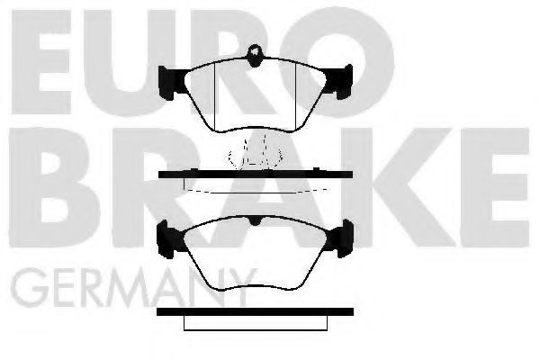 5502229978 EUROBRAKE Brake Pad Set, disc brake
