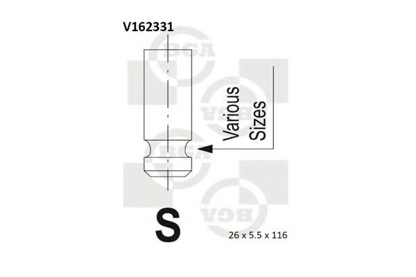 V162331 BGA Engine Timing Control Exhaust Valve