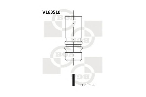 V163510 BGA Впускной клапан