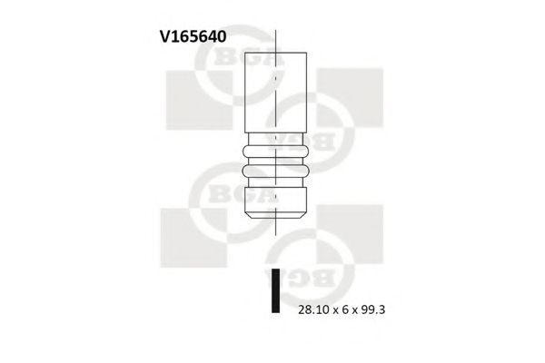 V165640 BGA Впускной клапан
