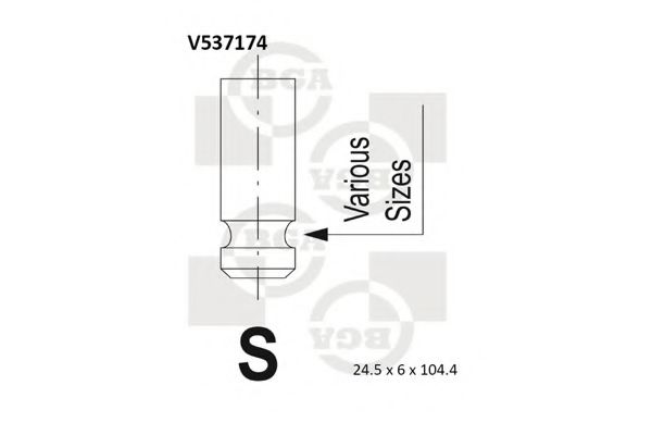 V537174 BGA Exhaust Valve