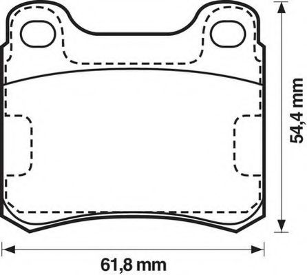 571344J-AS JURID Brake Pad Set, disc brake