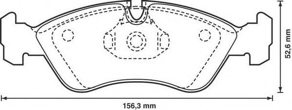 571391J-AS JURID Brake Pad Set, disc brake