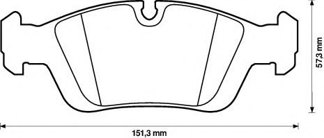 571411D JURID Brake Pad Set, disc brake