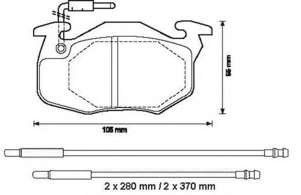 571525J-AS JURID Brake Pad Set, disc brake