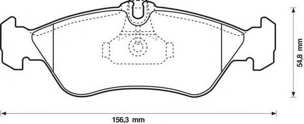 571910J-AS JURID Brake Pad Set, disc brake