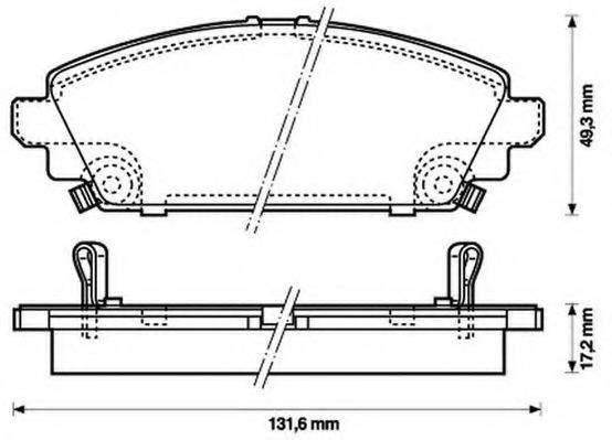 572464J-AS JURID Brake System Brake Pad Set, disc brake