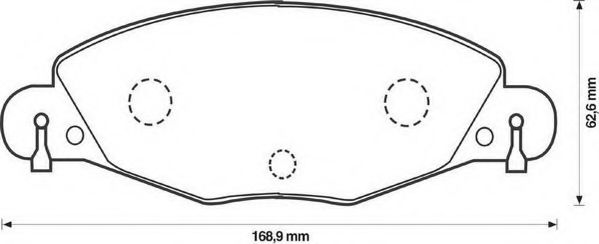 573139J-AS JURID Brake Pad Set, disc brake