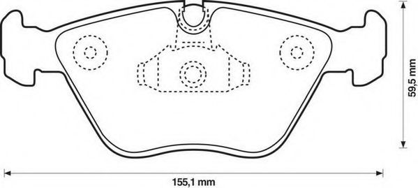 573161J-AS JURID Brake Pad Set, disc brake