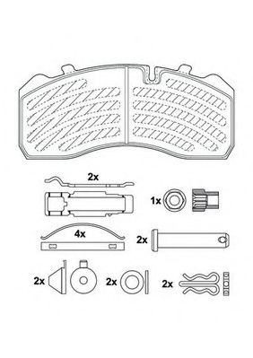 2909305390 JURID Brake Pad Set, disc brake
