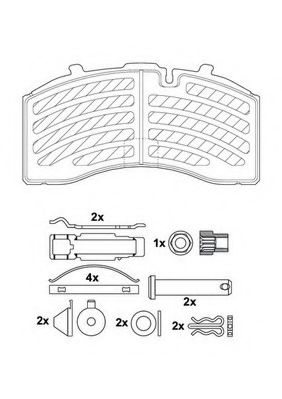 2915805390 JURID Brake Pad Set, disc brake