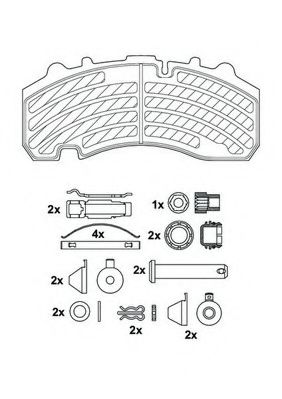 2916705390 JURID Brake System Brake Pad Set, disc brake