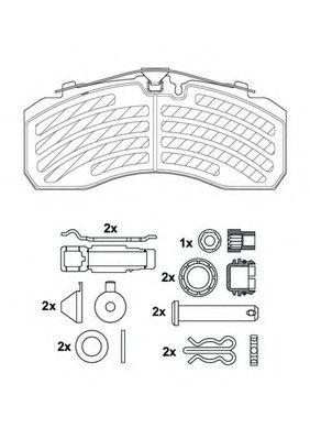 2925305390 JURID Brake System Brake Pad Set, disc brake