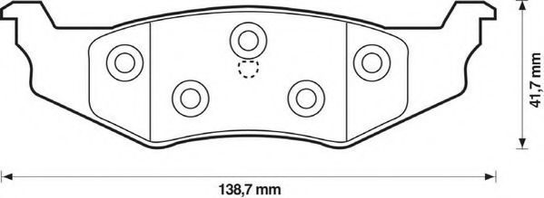 573069J JURID Brake Pad Set, disc brake