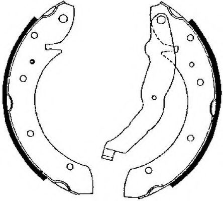 362225J JURID Brake System Brake Shoe Set