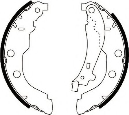 362319J JURID Brake System Brake Shoe Set