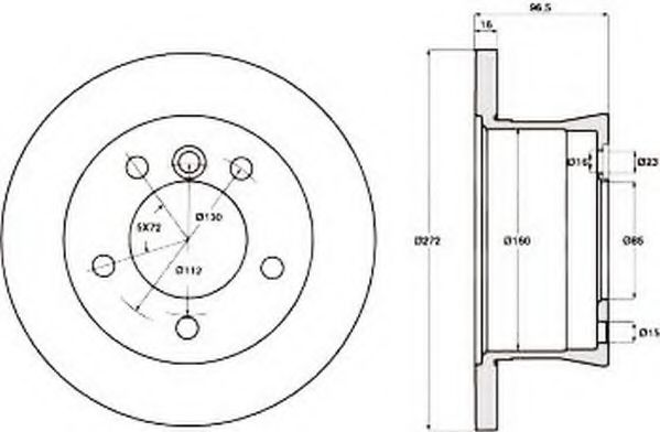 569121J JURID Тормозная система Тормозной диск