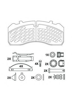 2921305390 JURID Brake System Brake Pad Set, disc brake