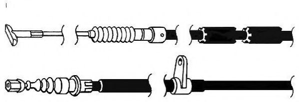 432894J JURID Brake System Cable, parking brake