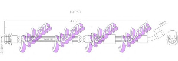 H4353 BROVEX-NELSON Brake System Brake Hose
