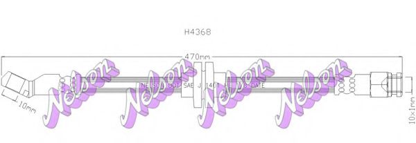 H4368 BROVEX-NELSON Brake System Brake Hose