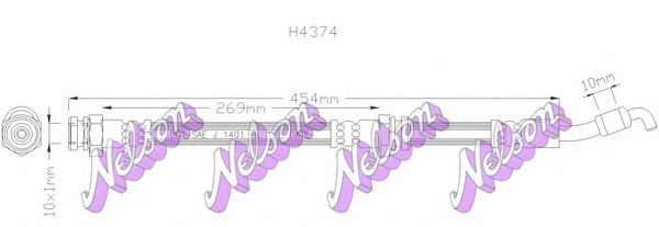 H4374 BROVEX-NELSON Тормозной шланг