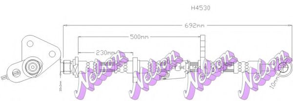 H4530 BROVEX-NELSON Brake Hose