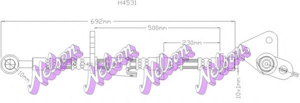 H4531 BROVEX-NELSON Brake System Brake Hose